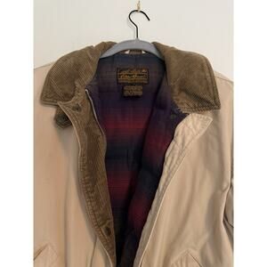 Vintage Eddie Bauer Jacket Mens Small Goose Down Puffer Chore Coat Quilted